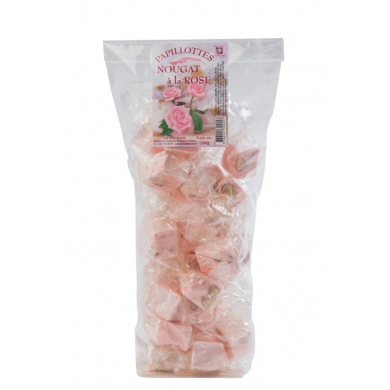 Papillotes de Nougat  à la rose 200g