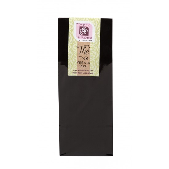 Thé vert à la rose avec pétales de rose 100 g Terre de Rose