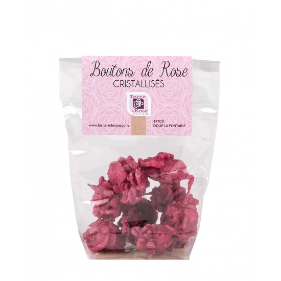 Boutons de rose cristallisés 50g