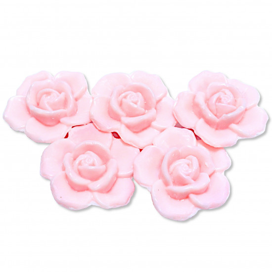 Lot 5 savons forme rose 30g