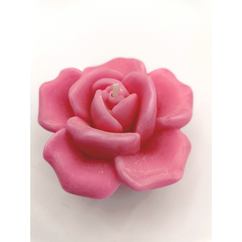 Bougie forme fleur tulipe ou rose Ø4,5xH4cm