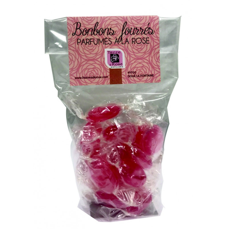 Bonbons fourrés parfumés à la rose 100g