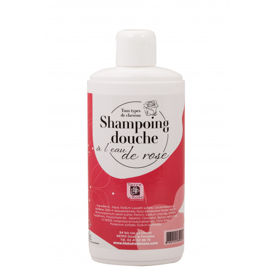 shampooing douche rose,karité naturel-terre de rose