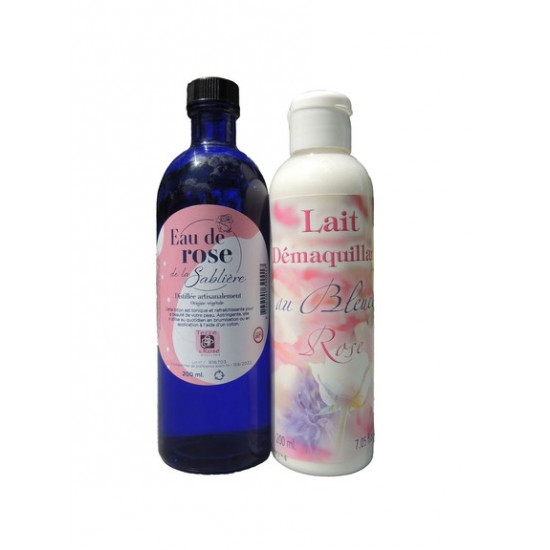 Lot eau de rose+lait demaquillant FM116