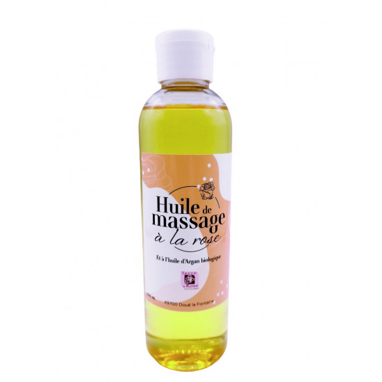 Huile de massage parfumée à la rose 200mL