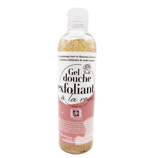 gel douche exfolaint à la rose-Terre de rose