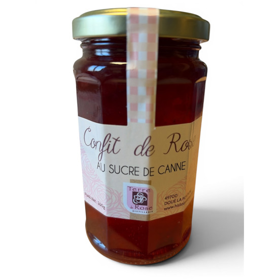 Confit de pétales de rose 260 g Terre de Rose avec véritables pétales