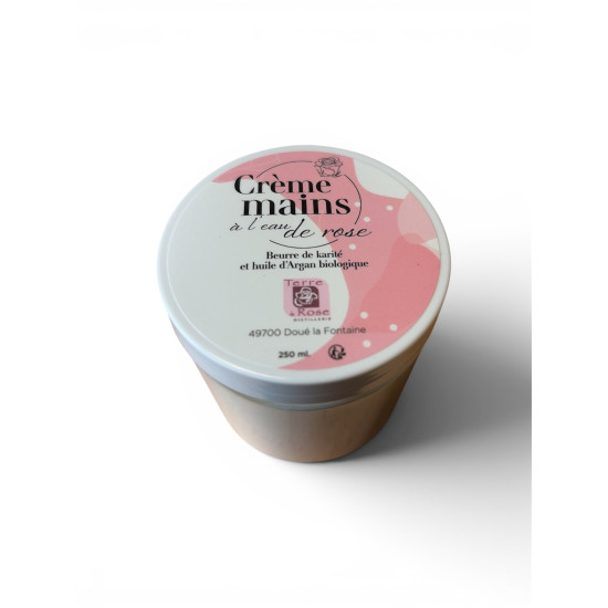 Crème mains à la rose et beurre de karité 250 ml Terre de Rose